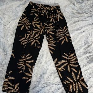 black and orange xs flowy pants